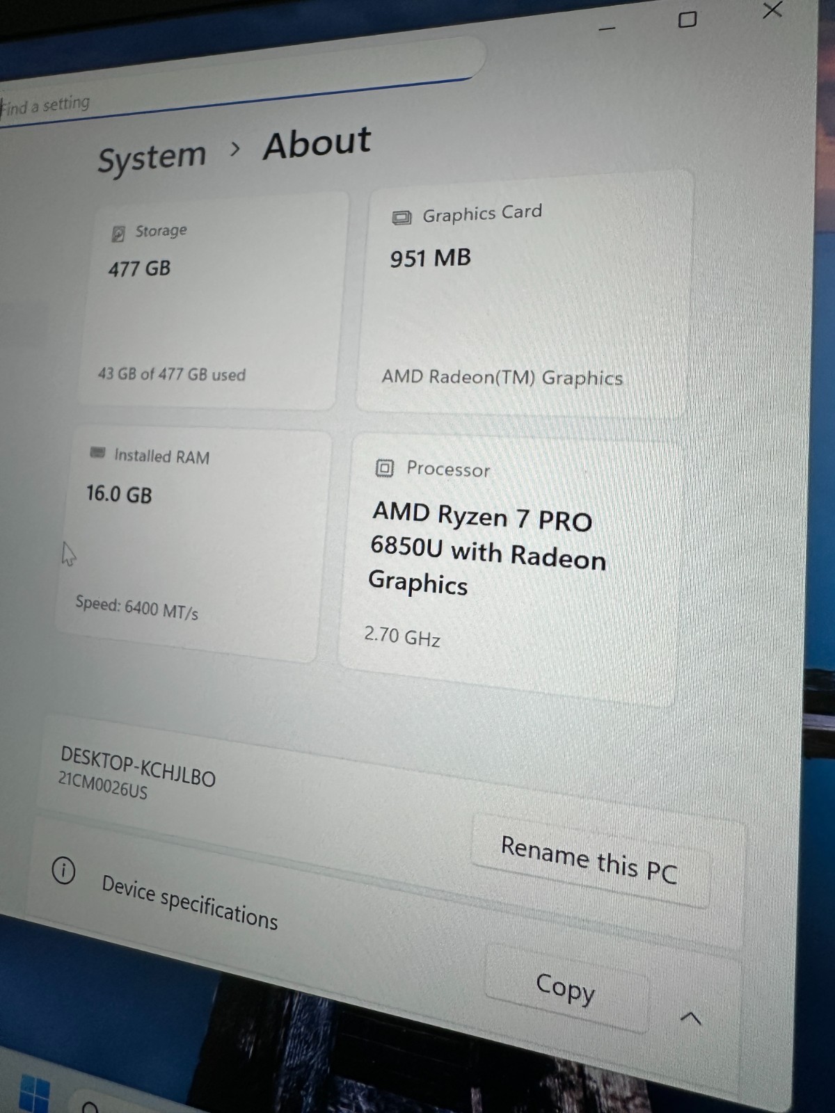 Lenovo ThinkPad Gen 3 512GB SSD 16GB AMD Ryzen 7 Pro 6850U 2.7 Radeon Graphics