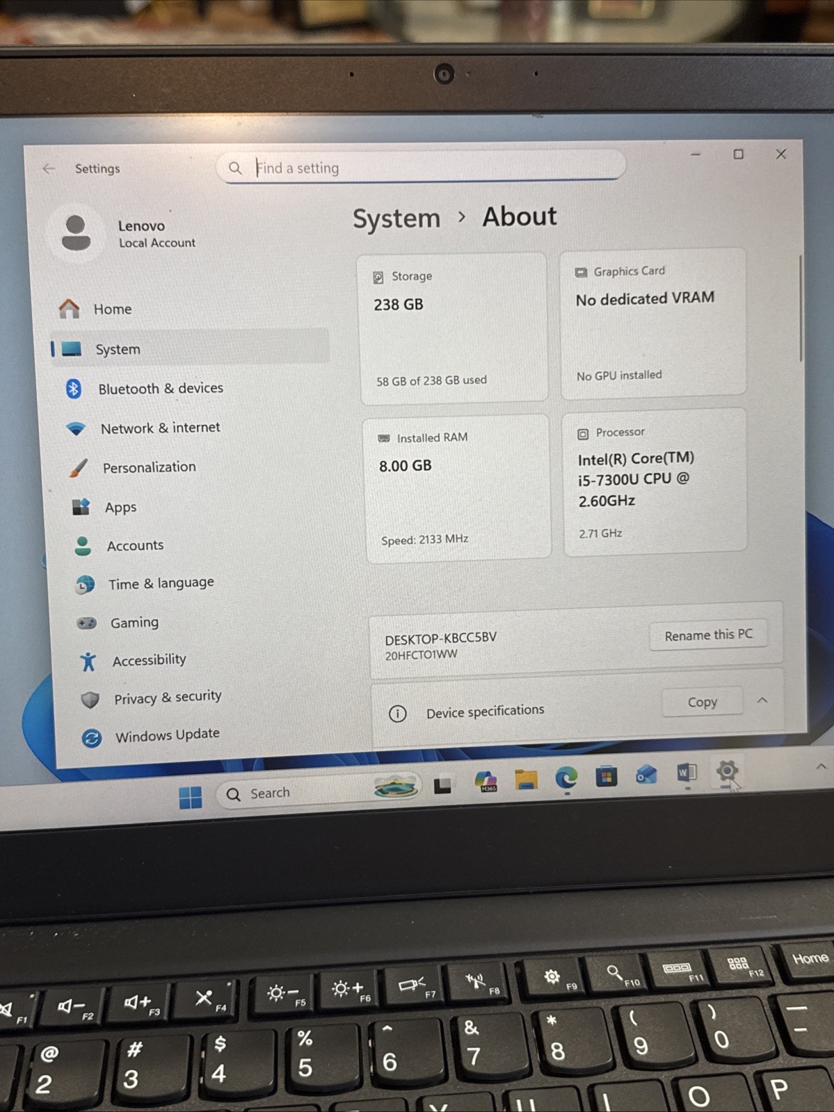Lenovo ThinkPad T470s 14″ Intel i5-7300U 8GB Ram 256 SSD Laptop Win 11 w/Office
