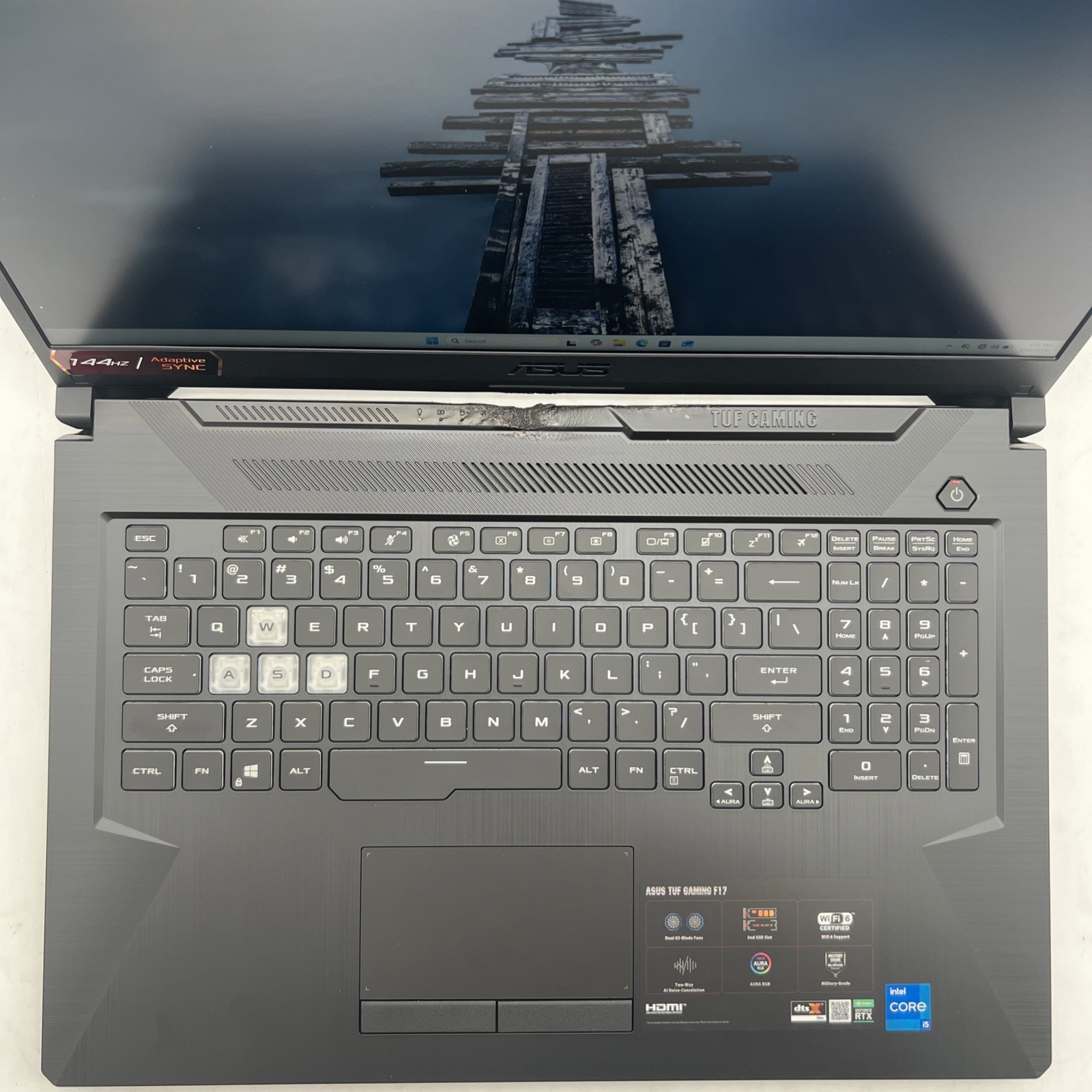 Asus TUF Gaming F17 I5 11260H 2.6GHz 8GB RAM 3050TI 512GB SSD Win11P READ