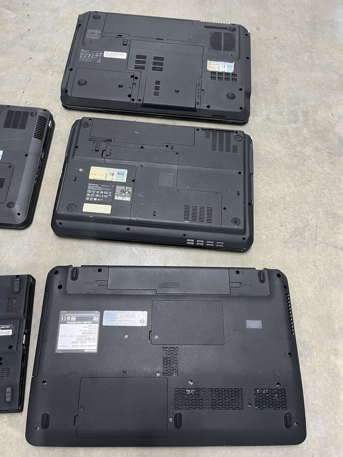 Lot of 5 Mixed Brand Laptops | HP, GateWay, Toshiba, Lenovo | Read Description