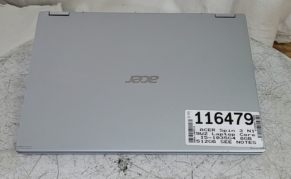 ACER Spin 3 N19W2 Laptop Core I5-1035G4 8GB SEE NOTES