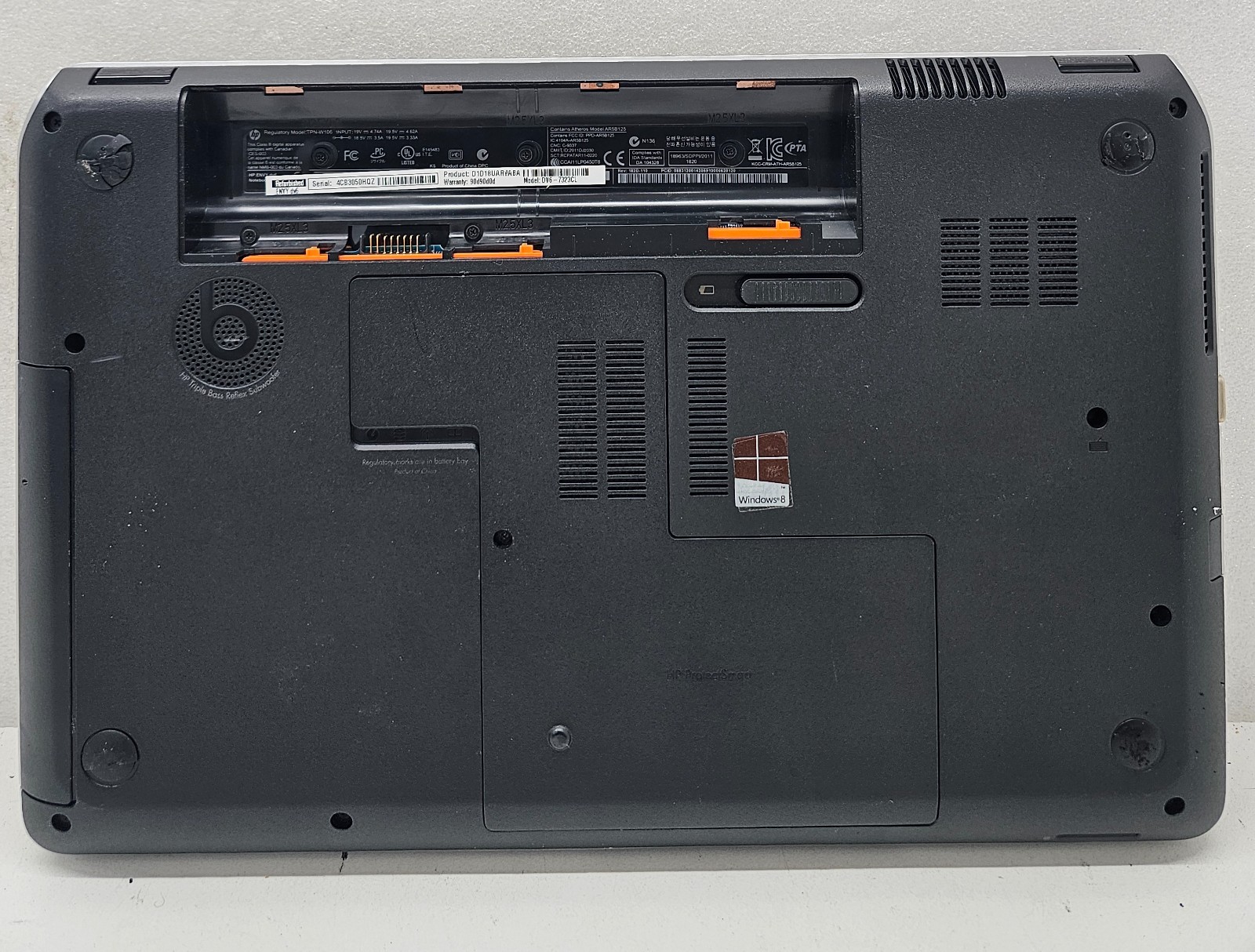 HP Envy dv6-732cl 15.6″ Laptop AMD Vision A8 No RAM/HD/OS/BATT/POWER (FL)