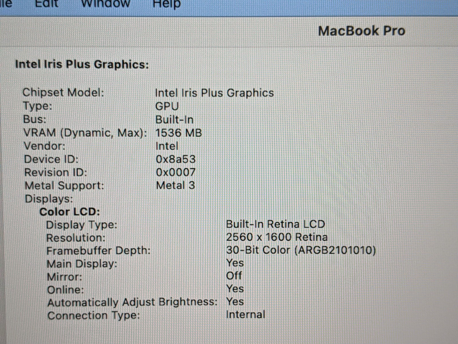 Apple MacBook Pro 13″ (2020) A2251 i5-1038NG7 2GHz 16GB 512GB SSD Sequoia +PA