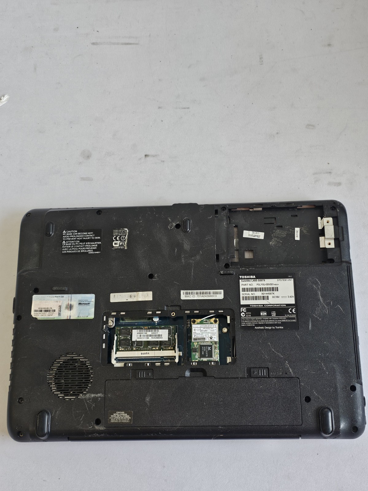 Toshiba Satellite L455-S5975 Laptop – Intel Celeron 900 – Parts/Repair – READ