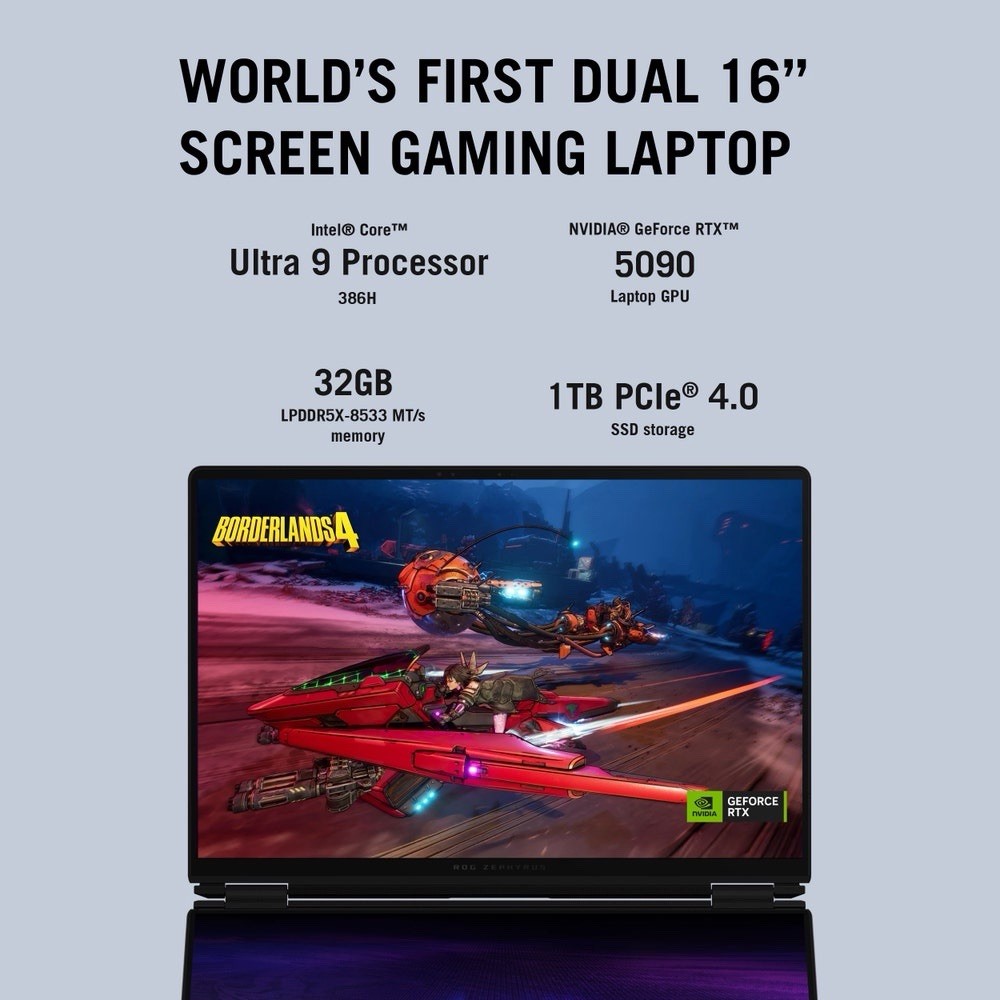 ASUS ROG Zephyrus Duo 16 Dual Touch 3K OLED Ultra 9 386H RTX 5090 32GB RAM 1TB