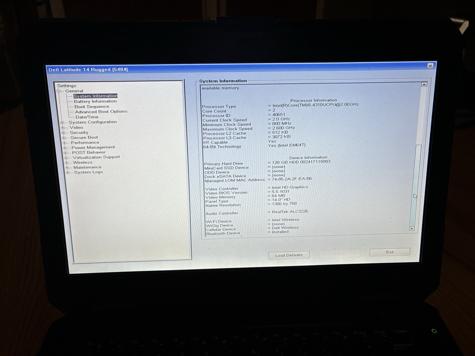 Dell Latitude 14 Rugged 5404 | Core i5, 8GB RAM, SSD | Verified GPS Functional
