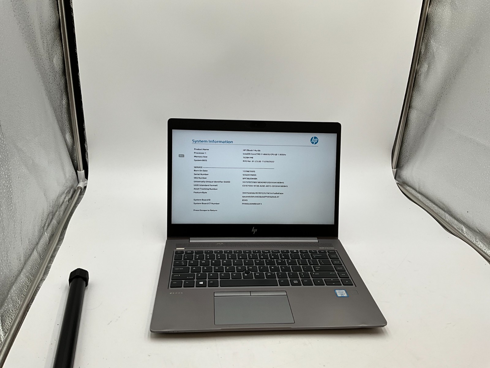HP 14″ ZBook 14u G6 Laptop 9PF38US i7-8665U 1.90 16gb 512gb 5CG0474WS5