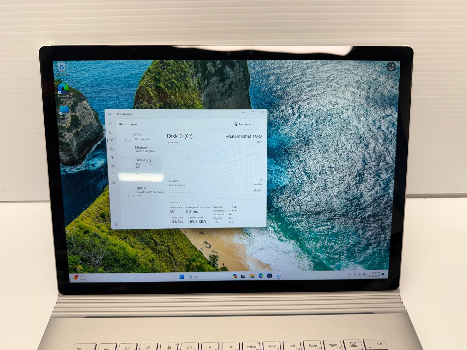 Microsoft Surface Book 3 15.5” i710th-32GB 512 SSD Windows 11pro