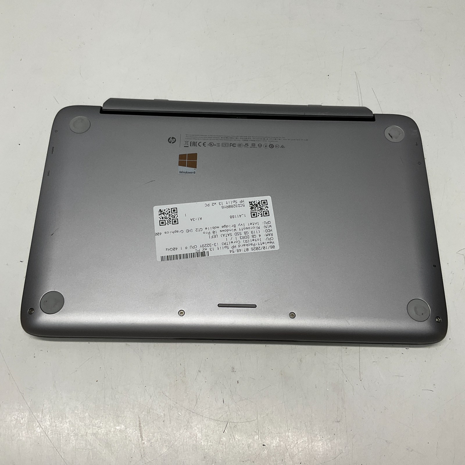 HP Split 13 X2 PC Laptop Intel i3-3229Y @ 1.40 GHz 4GB 128GB SSD Windows 10 Pro