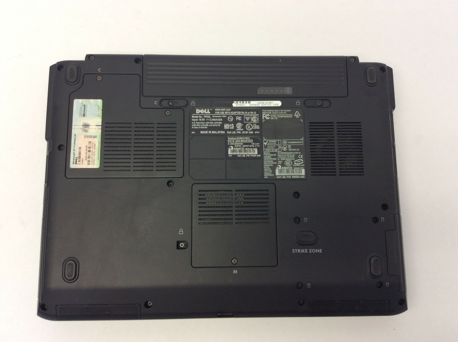 Untested Dell PP22L Vostro 1500 Malaysia Windows XP Pro Intel Core Laptop Parts