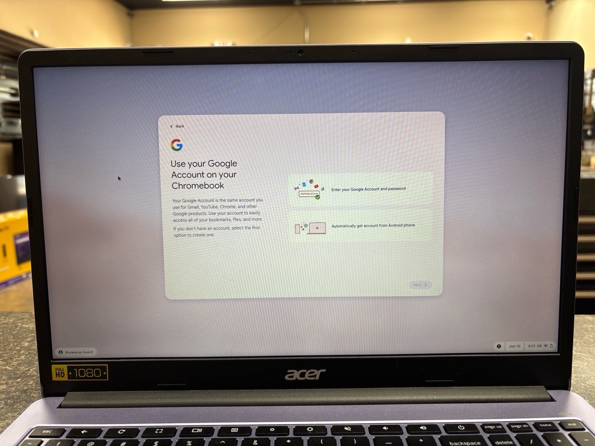 USED ACER N21Q9 CHROMEBOOK N4500 1.1GHz 4GB 64GB LAPTOP Computer (QUI005255)