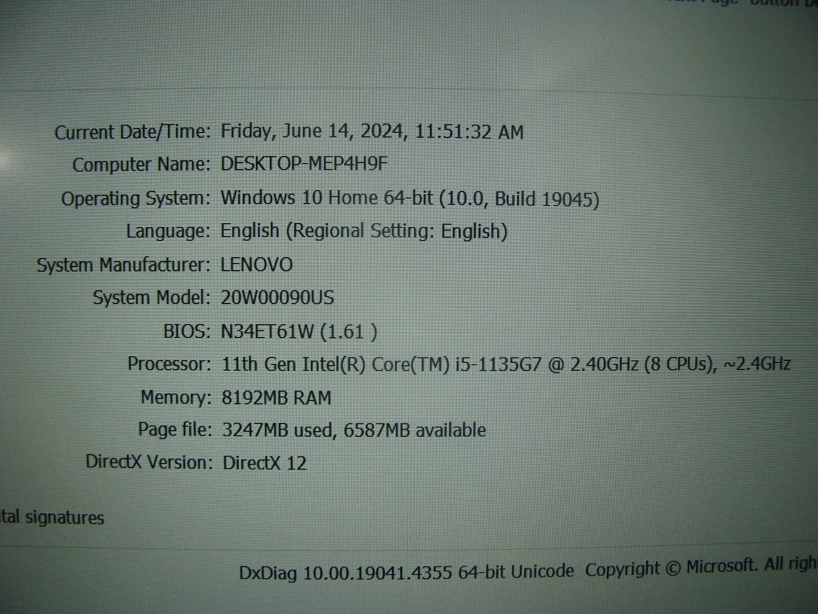Lenovo ThinkPad T14 Gen 2i 14″ i5-1135G7 2.4GHz 8GB 256GB WRTY2027 PwR Battery