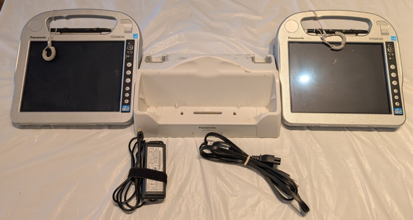 Lot Of 2 Panasonic CF-H2 With 1 Charger Stand ,Working (See Description)