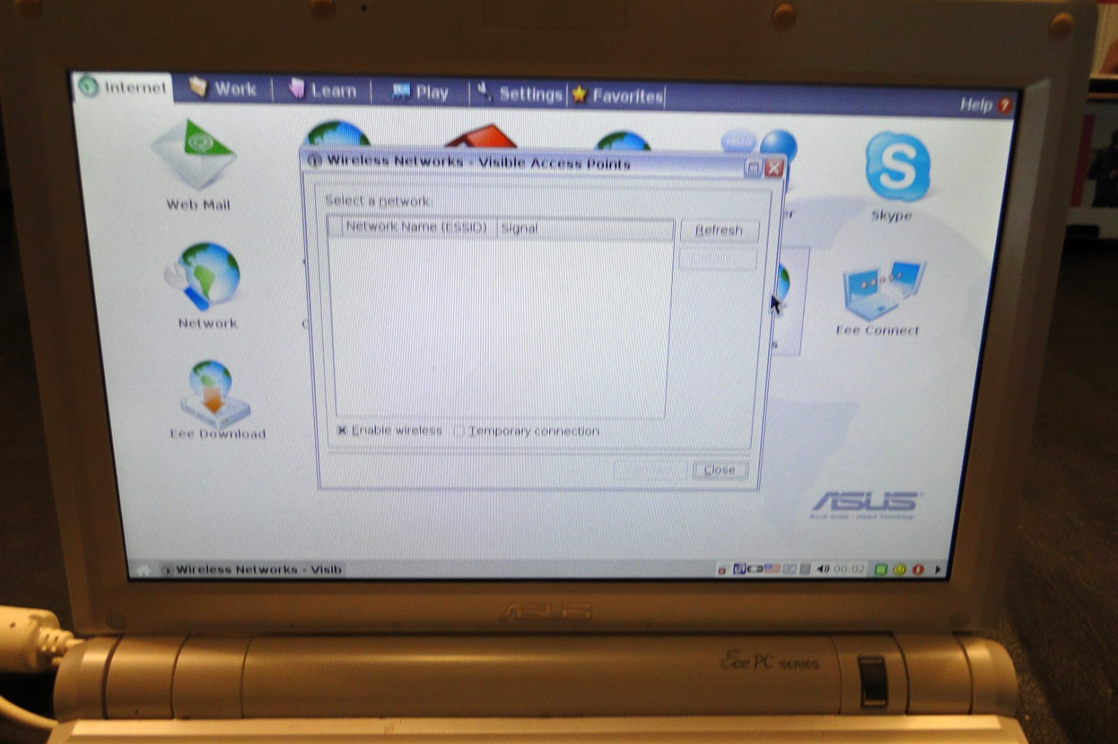 Asus Eee PC 900 Laptop Intel 512MB Ram Asus Operating OS W OEM GOOD BATTERY & AC