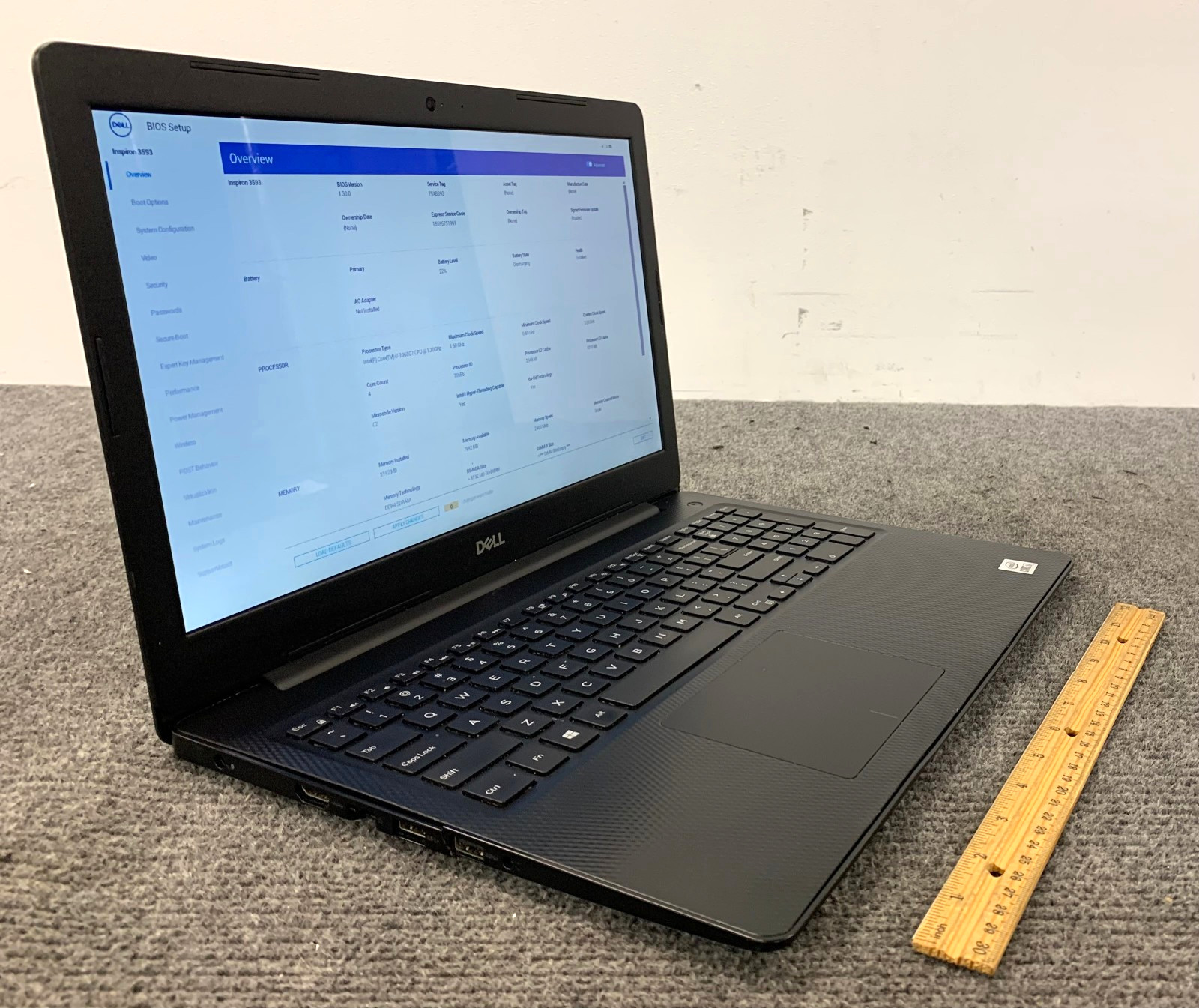 Dell Inspiron 3593 15.6″ Touchscreen Laptop i7-1065G7, No RAM/Storage