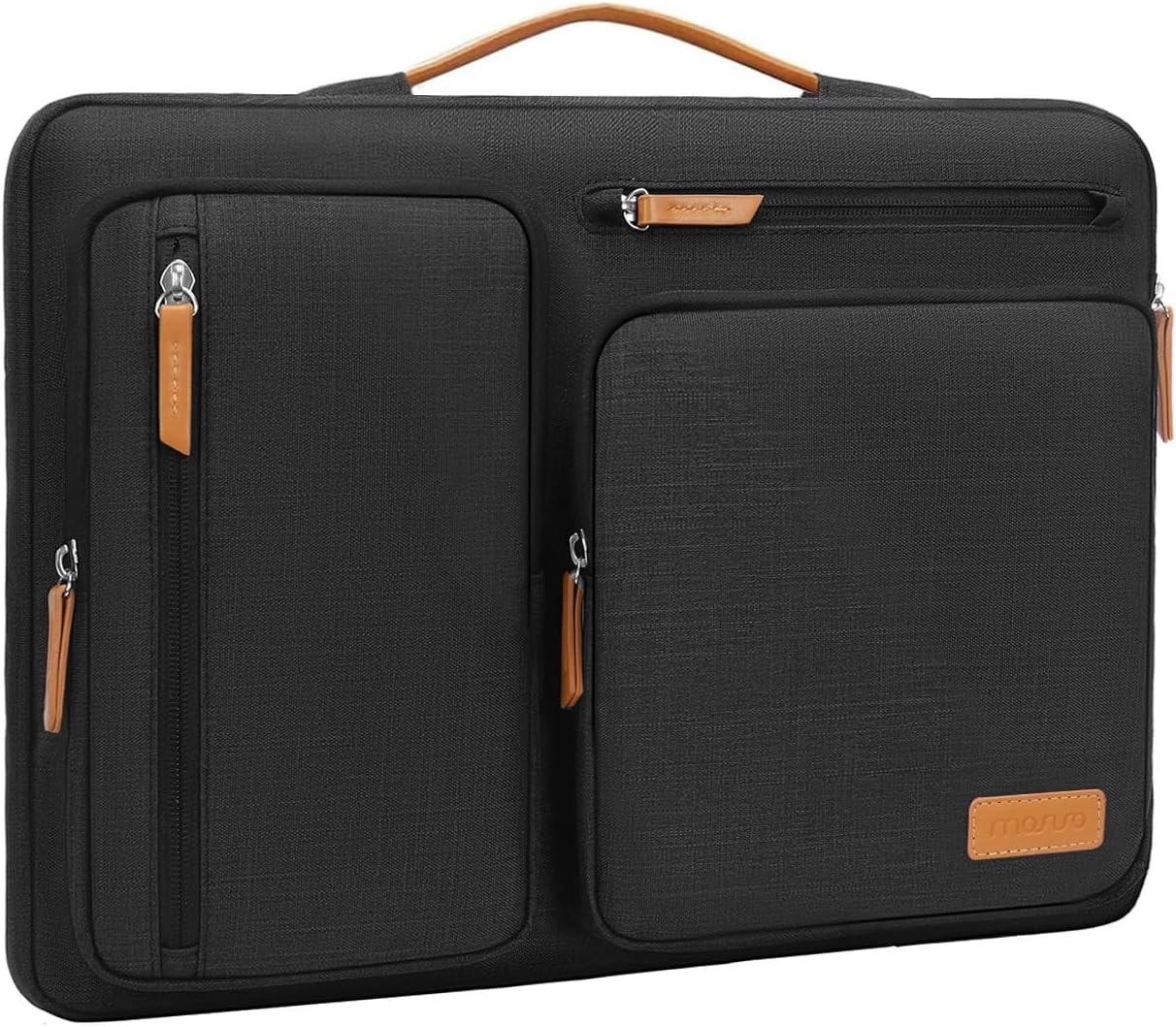 Black 360 Laptop Sleeve for 15-15.6 inch Laptops, Includes Zipper Pockets & Hand