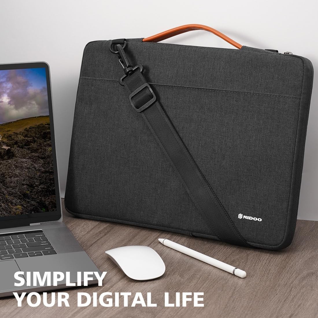 14 inch Laptop Sleeve Case Shoulder Bag for 15″ MacBook Air M2 2023 and More