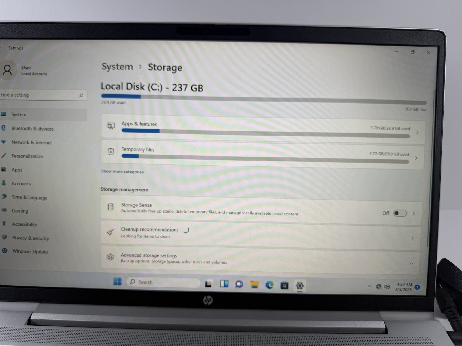 HP PROBOOK 445 G10 14″ LAPTOP + RYZEN 5 7530U + 4GB DDR4 + 256GB NVMe + WIN 11