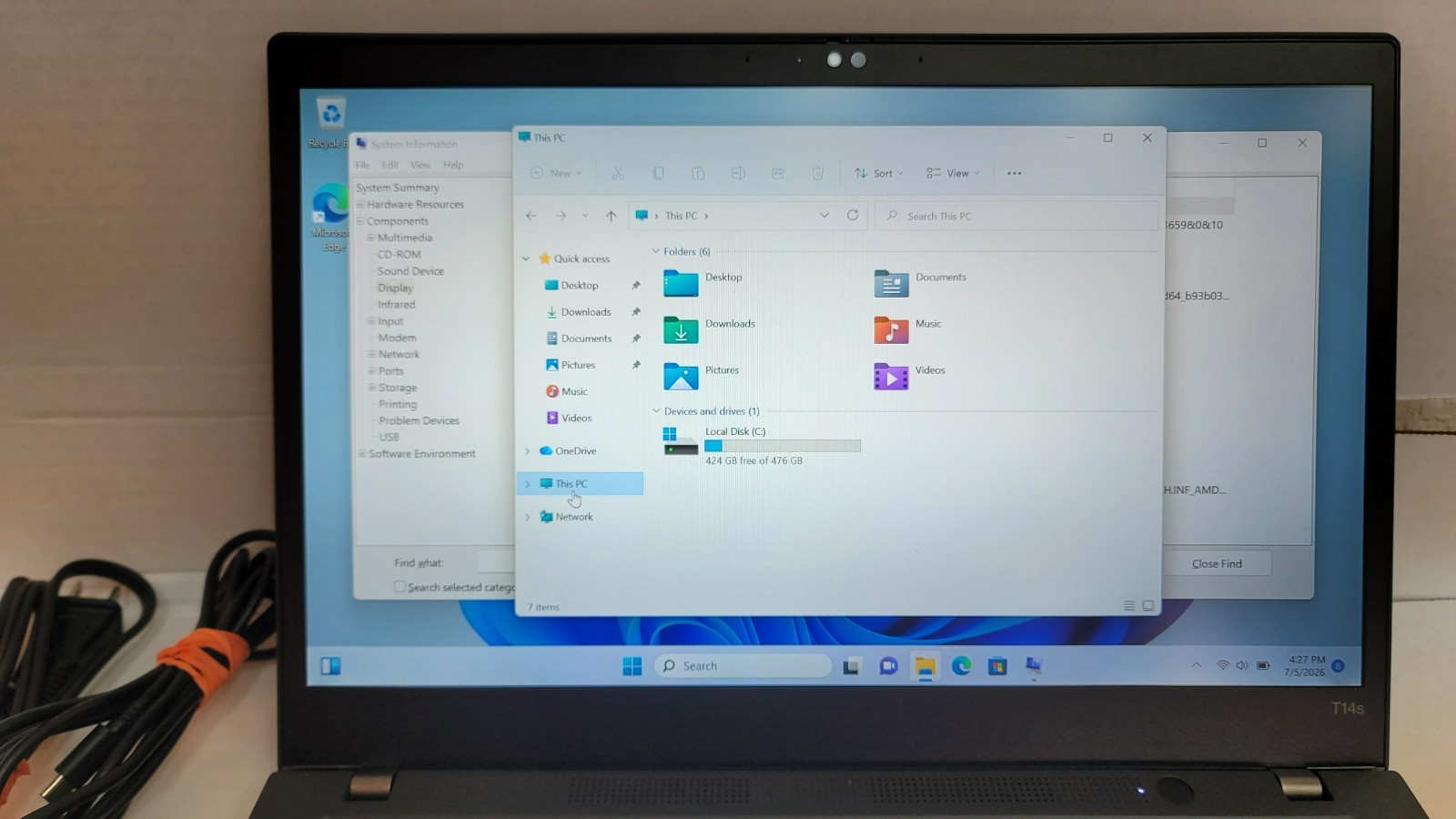 LENOVO ThinkPad T14s 11th Gen i7-1185G7 W11Pro 16GB 512GB SSD TouchScreen!