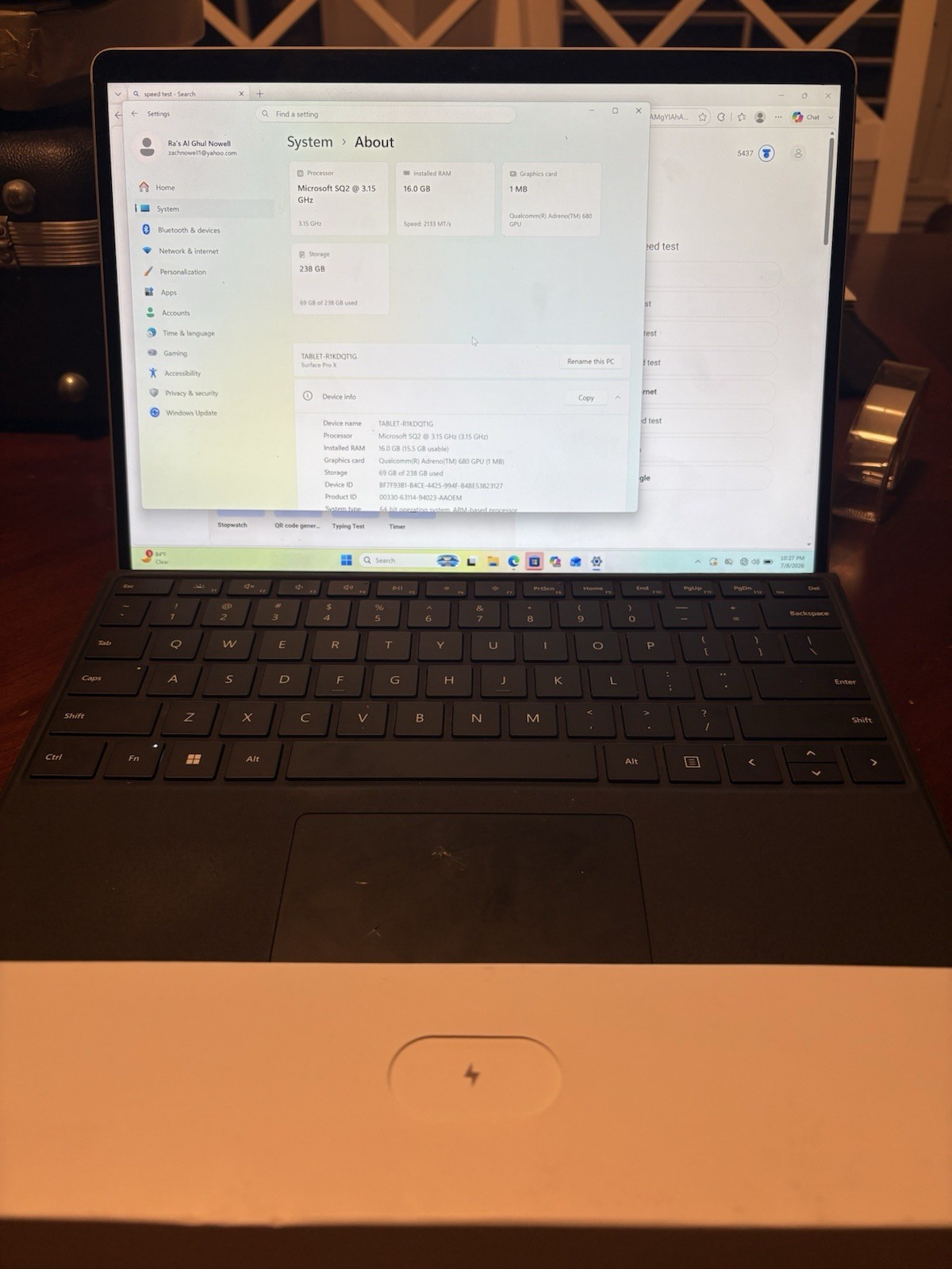Microsoft Surface Pro X SQ2 16GB RAM 256GB SSD LTE Platinum – Fair Keyboard Incl
