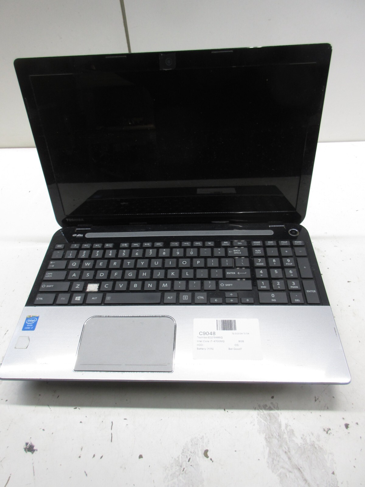 Toshiba Satellite L55-A5299 Intel Core i7-4700MQ 2.40GHz 8GB NO HDD No Batt
