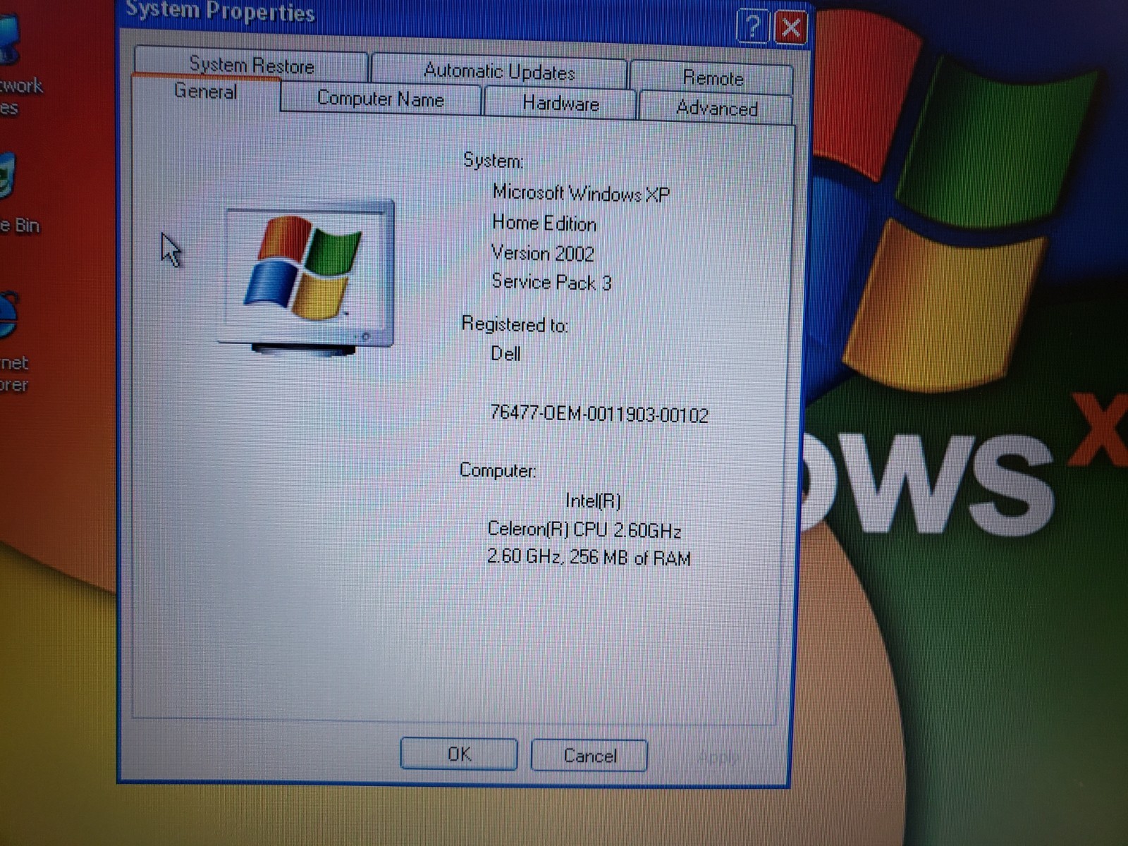 Vintage Dell Inspiron 1150 Celeron 2.6GHz 256MB 40GB Windows XP Laptop 14″