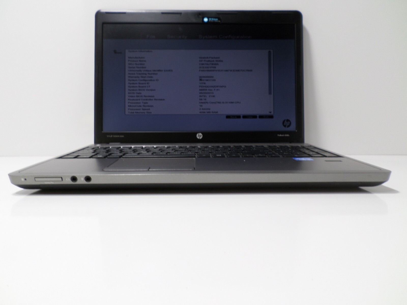 Hp ProBook 4540s i3-3110M@2.40Ghz, 4GB RAM, No HD/No OS