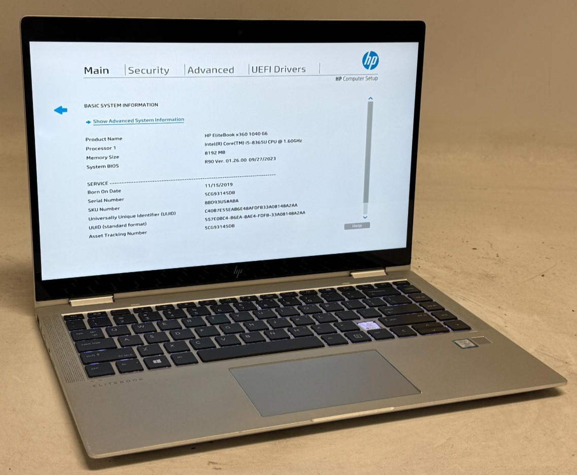 HP EliteBook x360 1040 G6 2in1 14″ (i5-8365u – 8GB RAM – 256GB SSD – Win11Home)