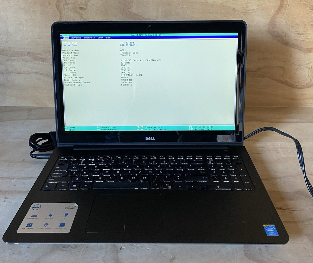 Dell Inspiron 15-5547 Laptop i5-4210U 12GB RAM NO HDD/for parts/repair
