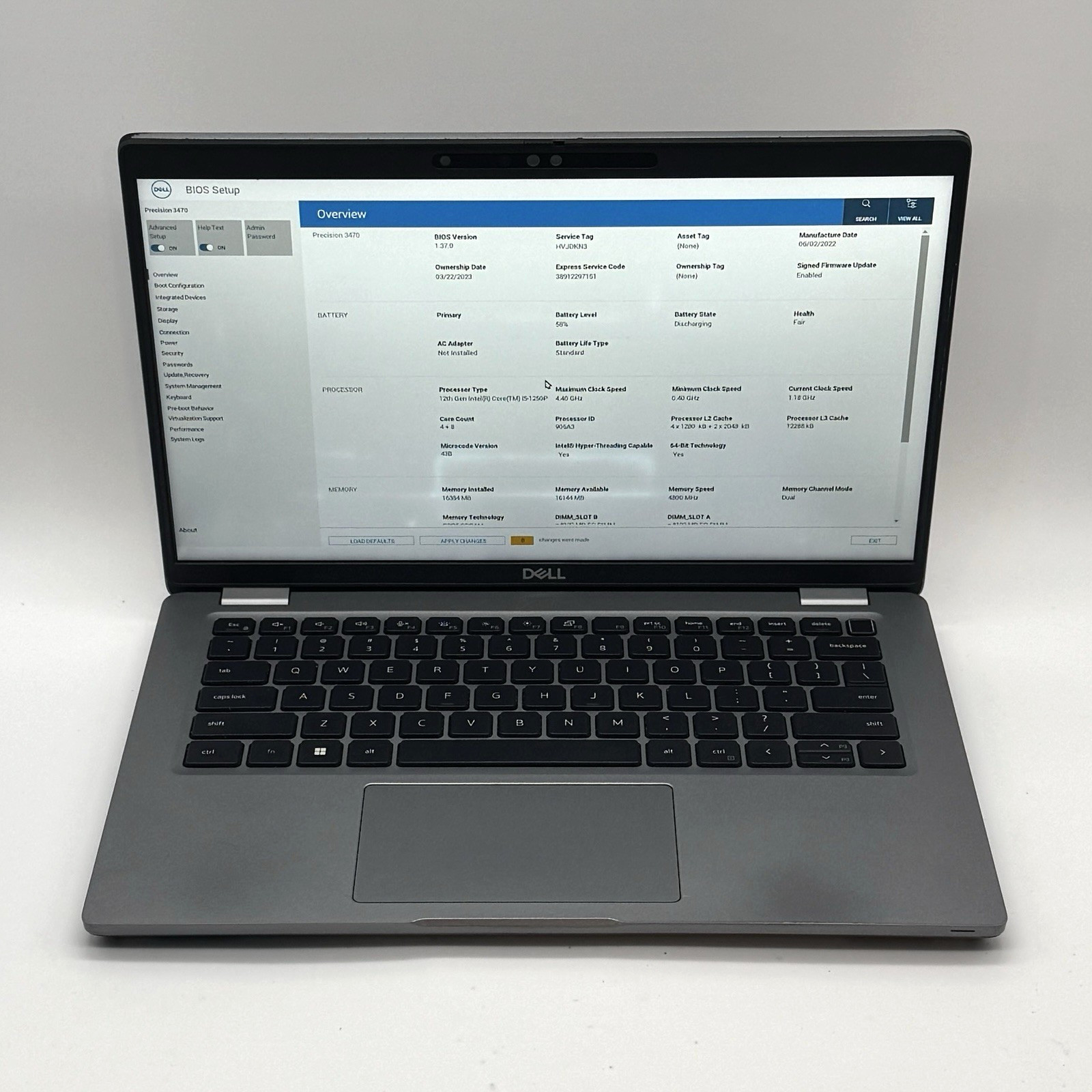 Dell Precision 3470 14″ FHD | i5-1250P 1.70GHz | No RAM/SSD | Windows COA | READ