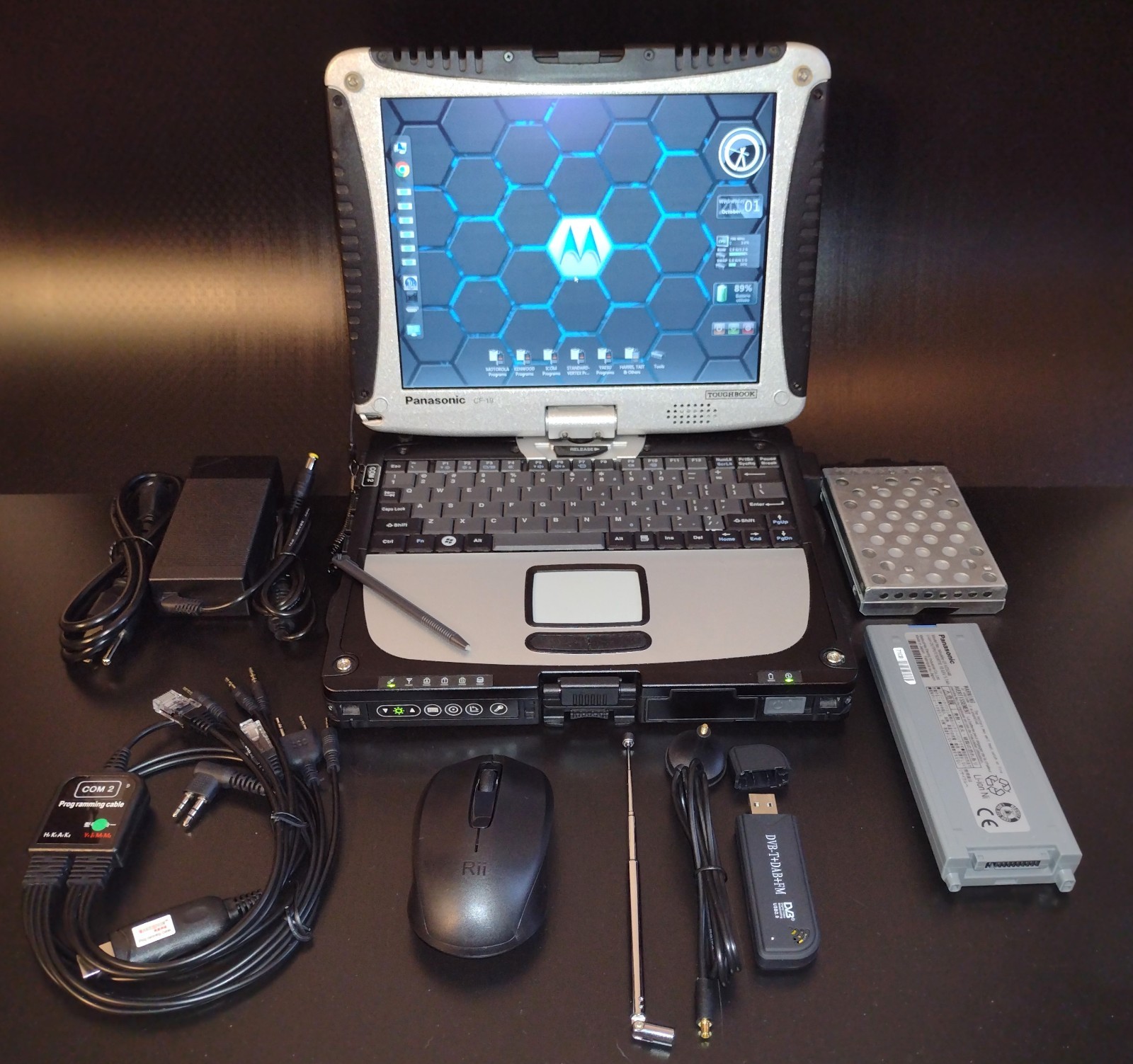 TOUGHBOOK CF-19 MK8 HAM Radio Triple Boot Laptop w/SDR 512GB SSD & DB-9 Serial