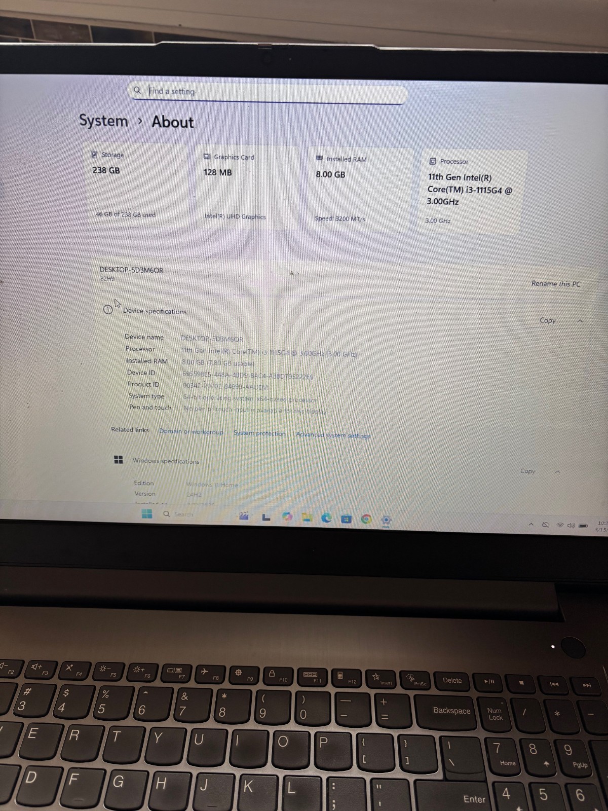Lenovo IdeaPad 3-17ITL6 Intel i3-1115G4 8GB 256GB NVME Win 11 Home