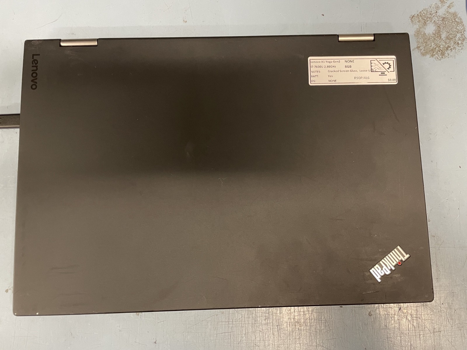 Lenovo X1 Yoga Gen 2 14″ Intel i7-7600U 2.80GHz 8GB NO SSD *SOLD-AS-IS* R90PJ4L6