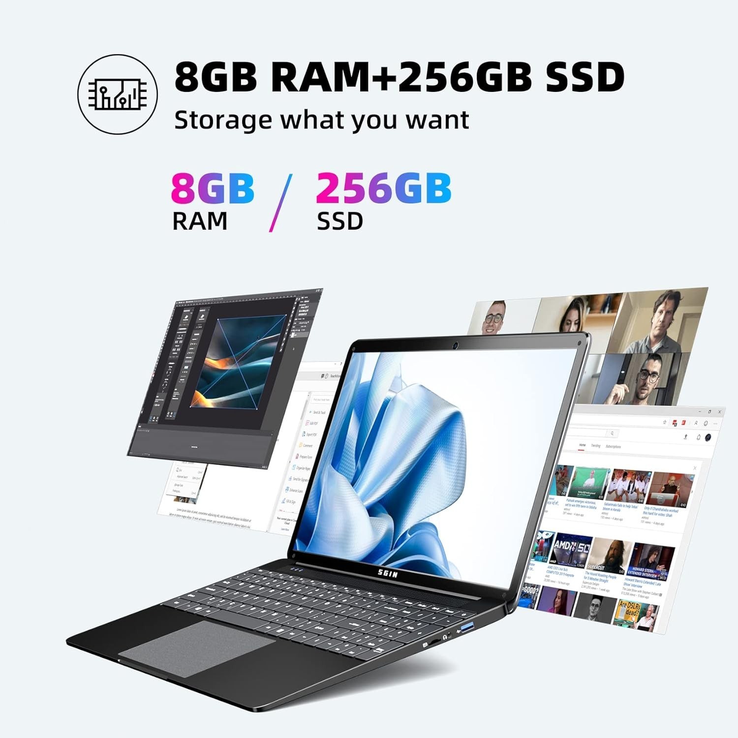 SGIN M15 Pro | Intel Celeron-J4105 | 8GB RAM | 256GB SSD | Windows 11