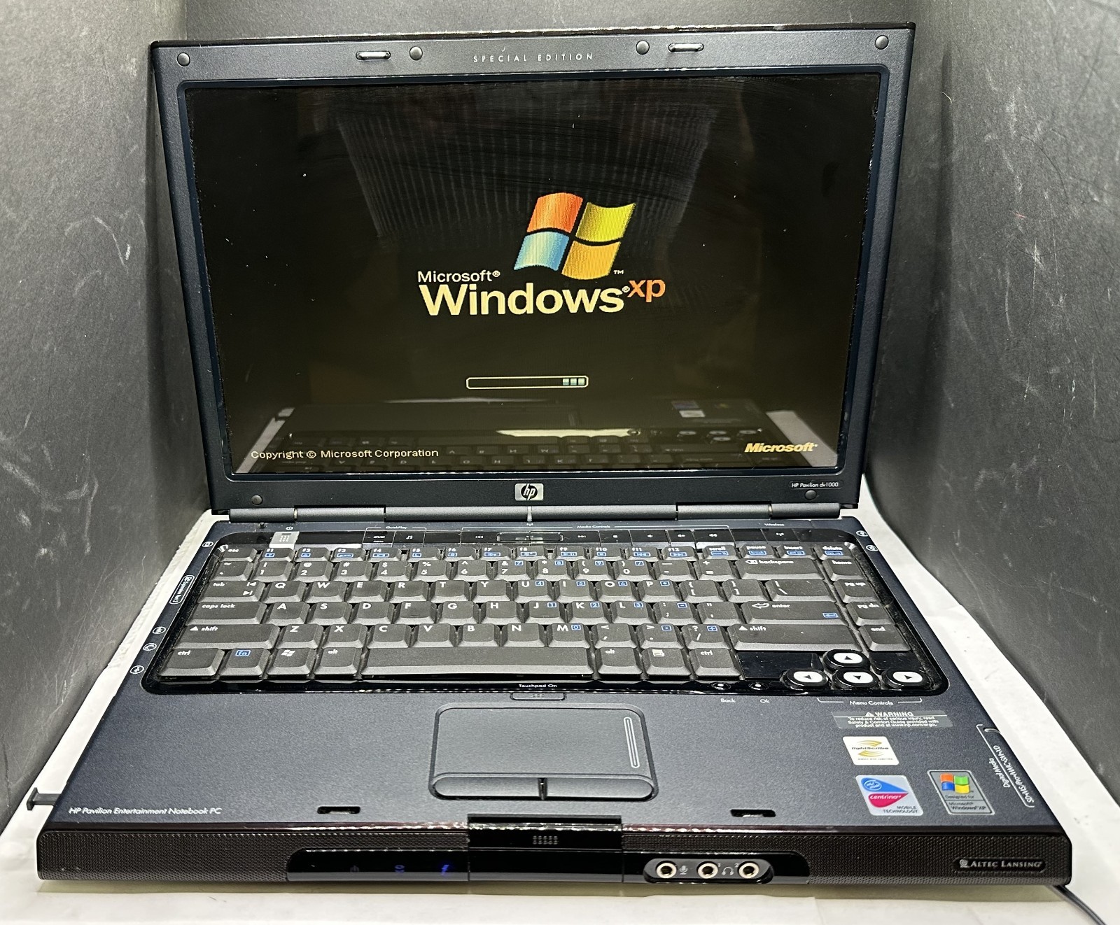 HP PAVILION SPECIAL EDITION DV1000 WIN XP LAPTOP, 80GB, 504MB, STRICTLY AS-IS