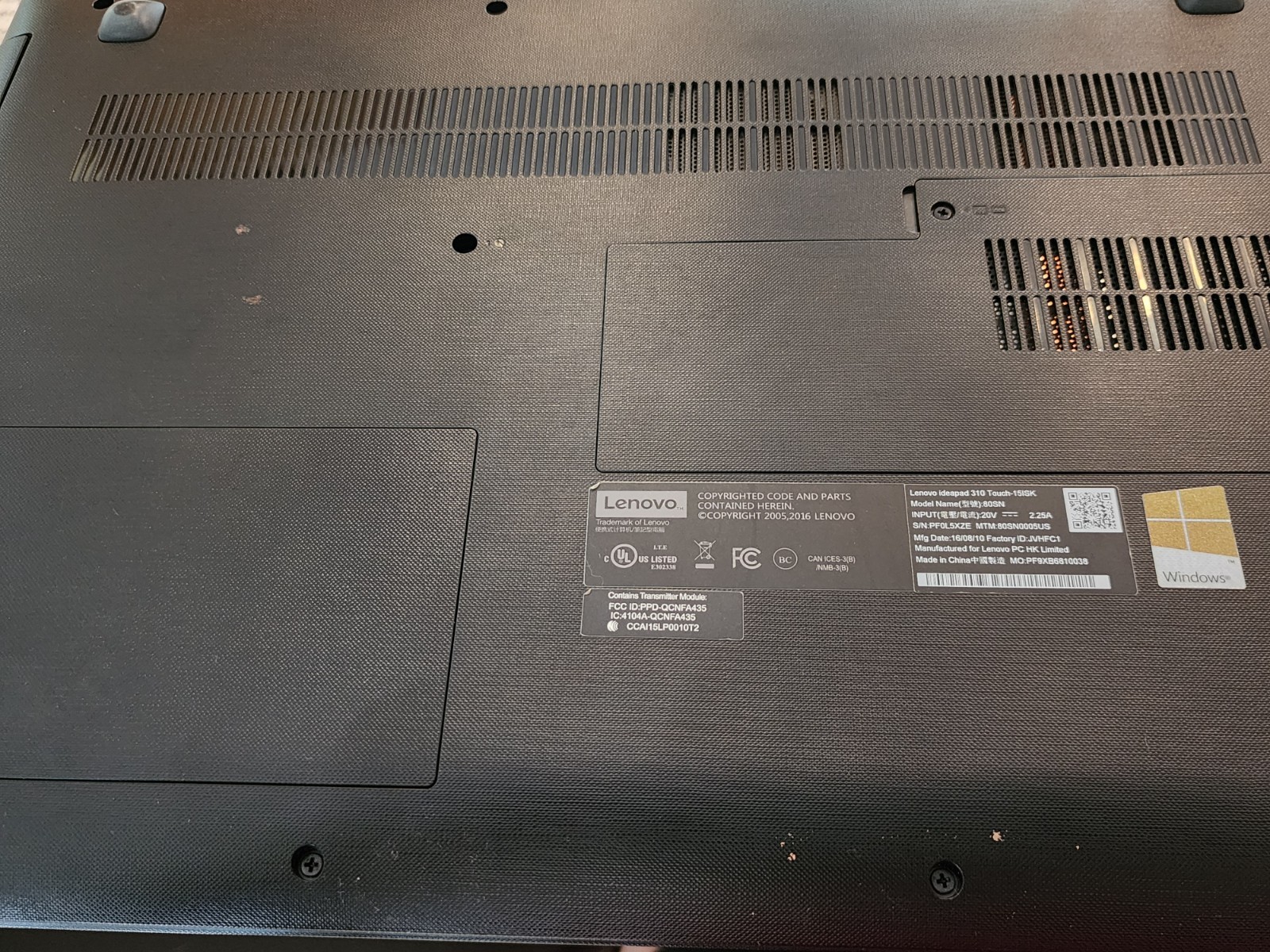 Lenovo IdeaPad 310-15ISK 15.6″ i3-6100U 6GB 1TB HDD Win10 Black