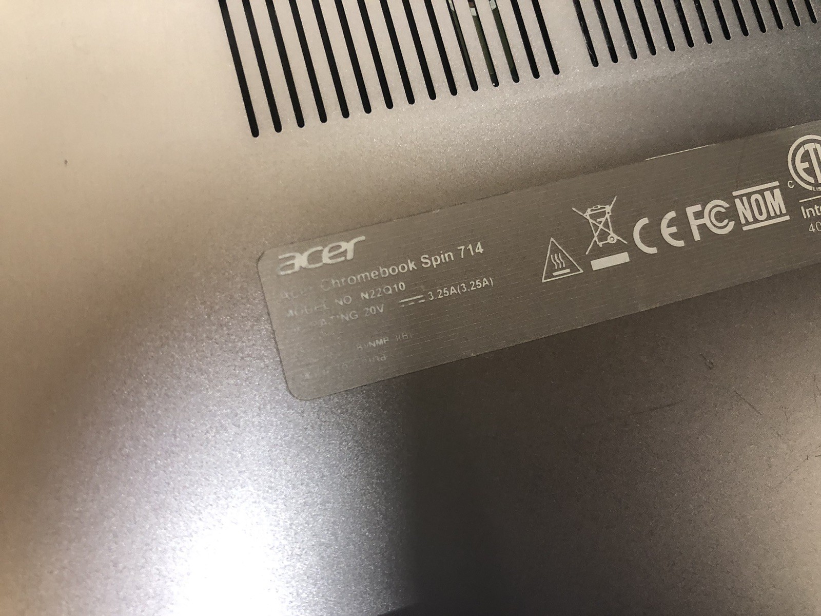 Acer Chromebook Spin 714 | i3-1315U | 8GB RAM | *KEY & MOTHERBOARD ONLY* WORKING