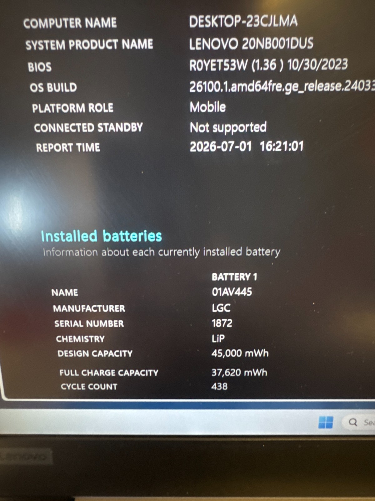 Lenovo Thinkpad E590 i7-8565U 1.8Ghz 16GB RAM 256GB NVMe Win11P