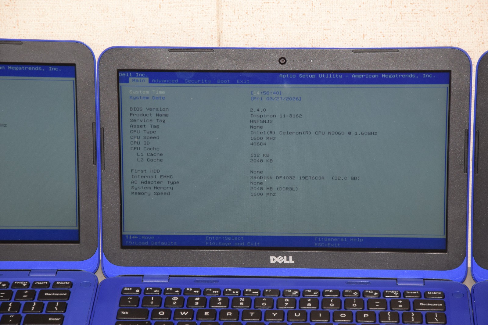 PARTS REPAIR Lot 4 Dell Inspiron 11-3162 11.6″ Celeron N3060 2GB DDR3L 32GB eMMC