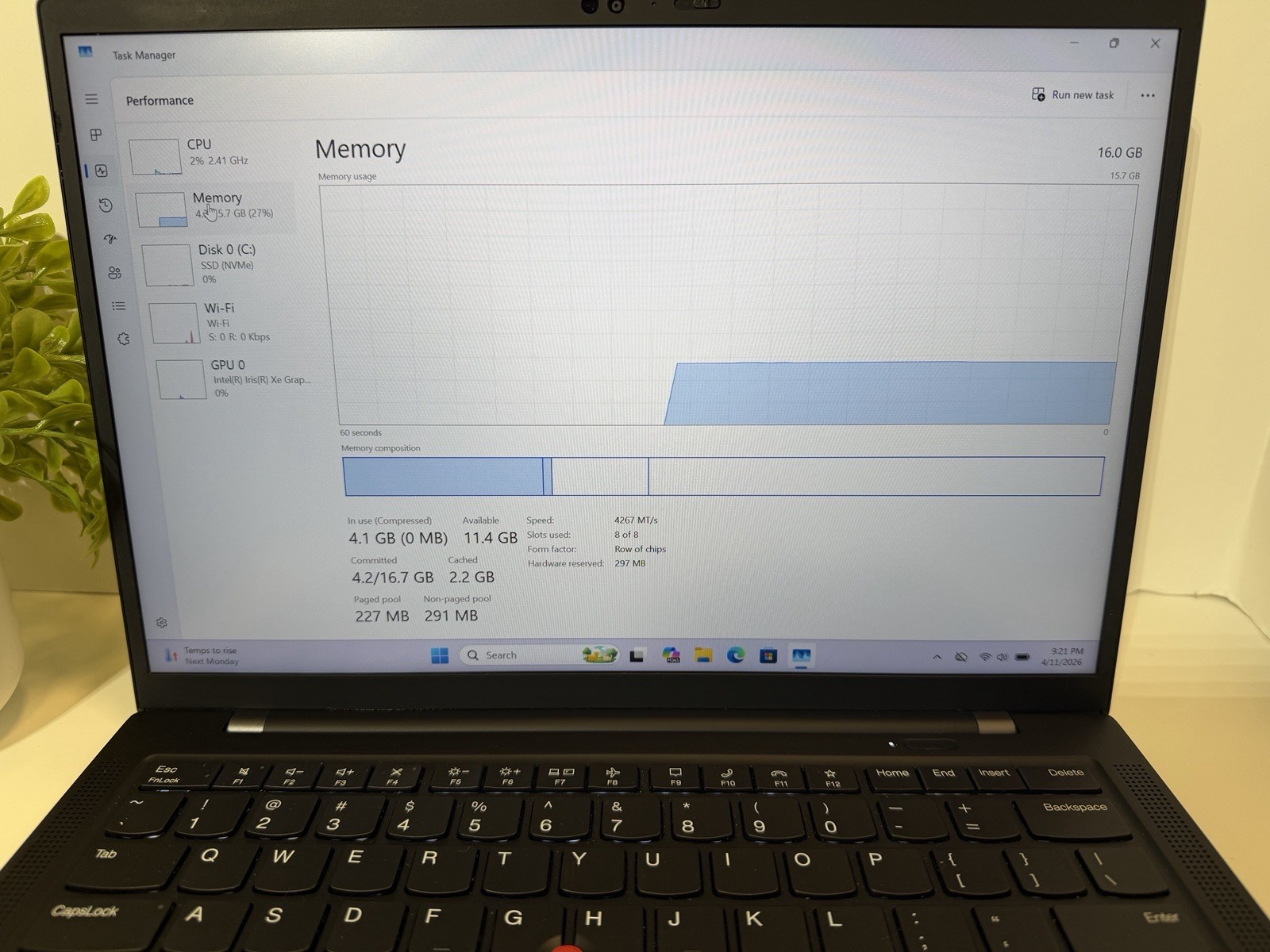 Lenovo ThinkPad X1 Carbon Gen 9: i7-1185G7 3.00GHz 16GB SSD 512GB Grade A