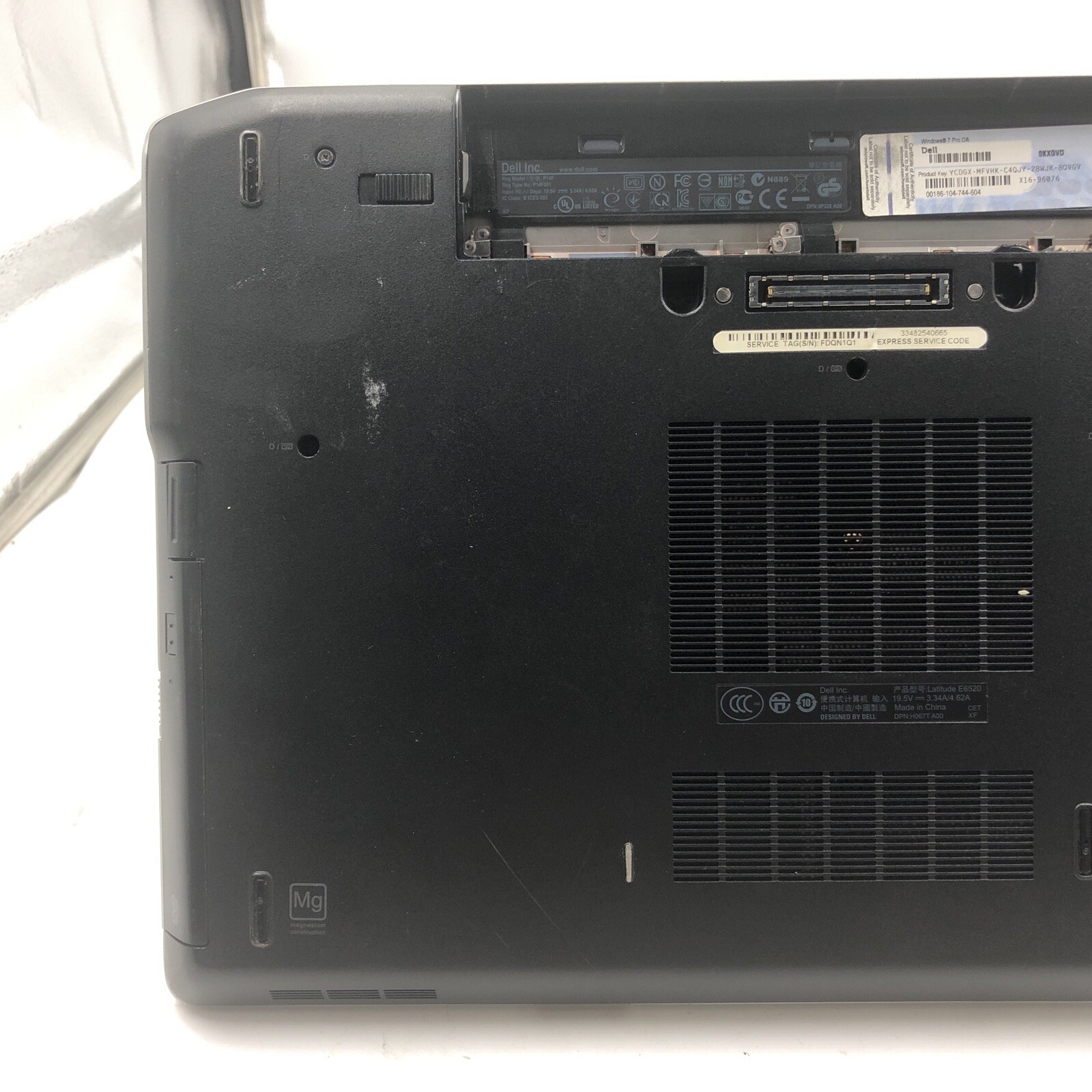 Dell Latitude E6520 Laptop Intel i5-2410M 2.3GHZ 4GB NO HDD/OS/Battery/Caddy