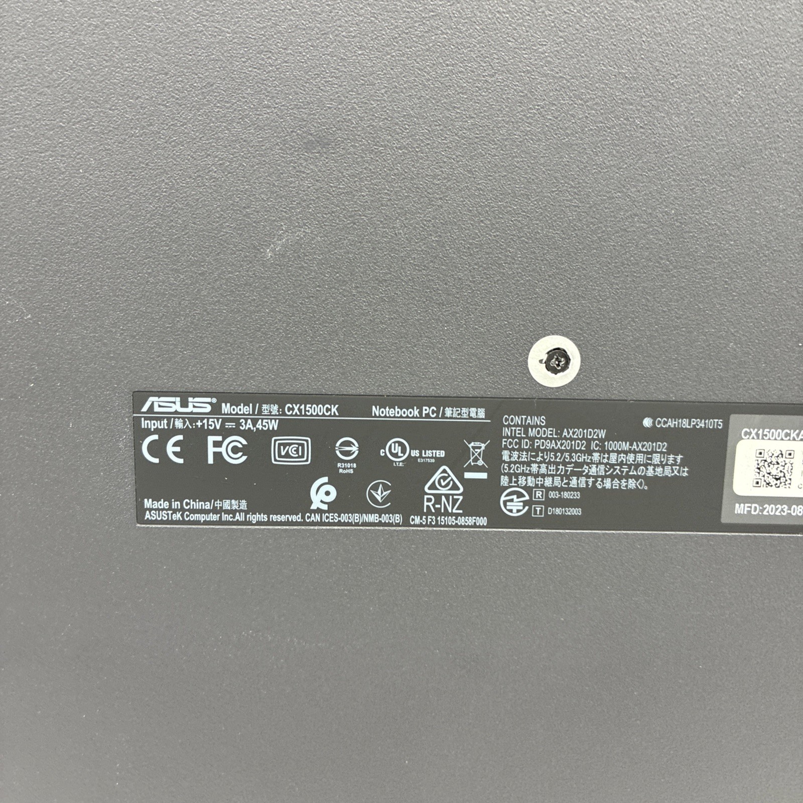 Asus Chromebook CX1 15.6″ Celeron N4500 4GB 64GB CX1500CKA-DH44F (L27)