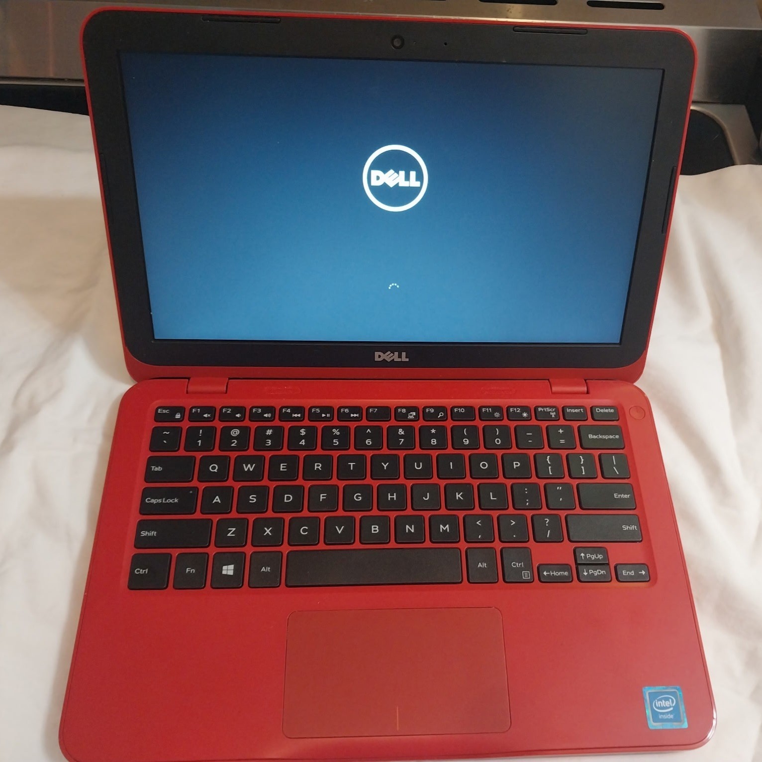 Dell Inspiron 11 3000 Series P24T Laptop, 2017, Red, Powers On, Parts Only