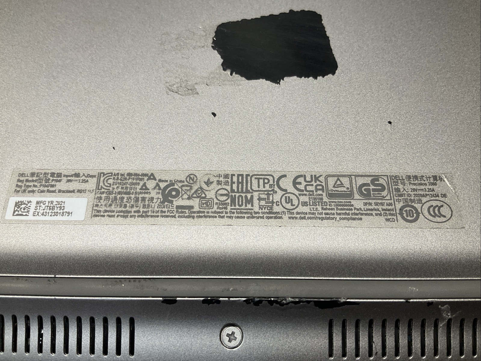 Precision 3560 / i5 11th-12th / No RAM Laptop Notebook PC / O15