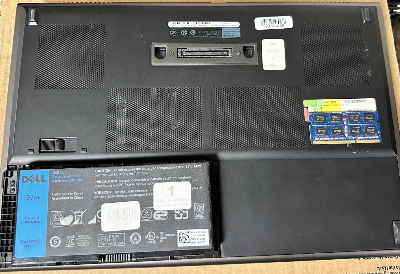 Dell Precision M4700 Laptop 15.6″ Intel Core i7-3820QM 16gb 500gb SSD Win10Pro