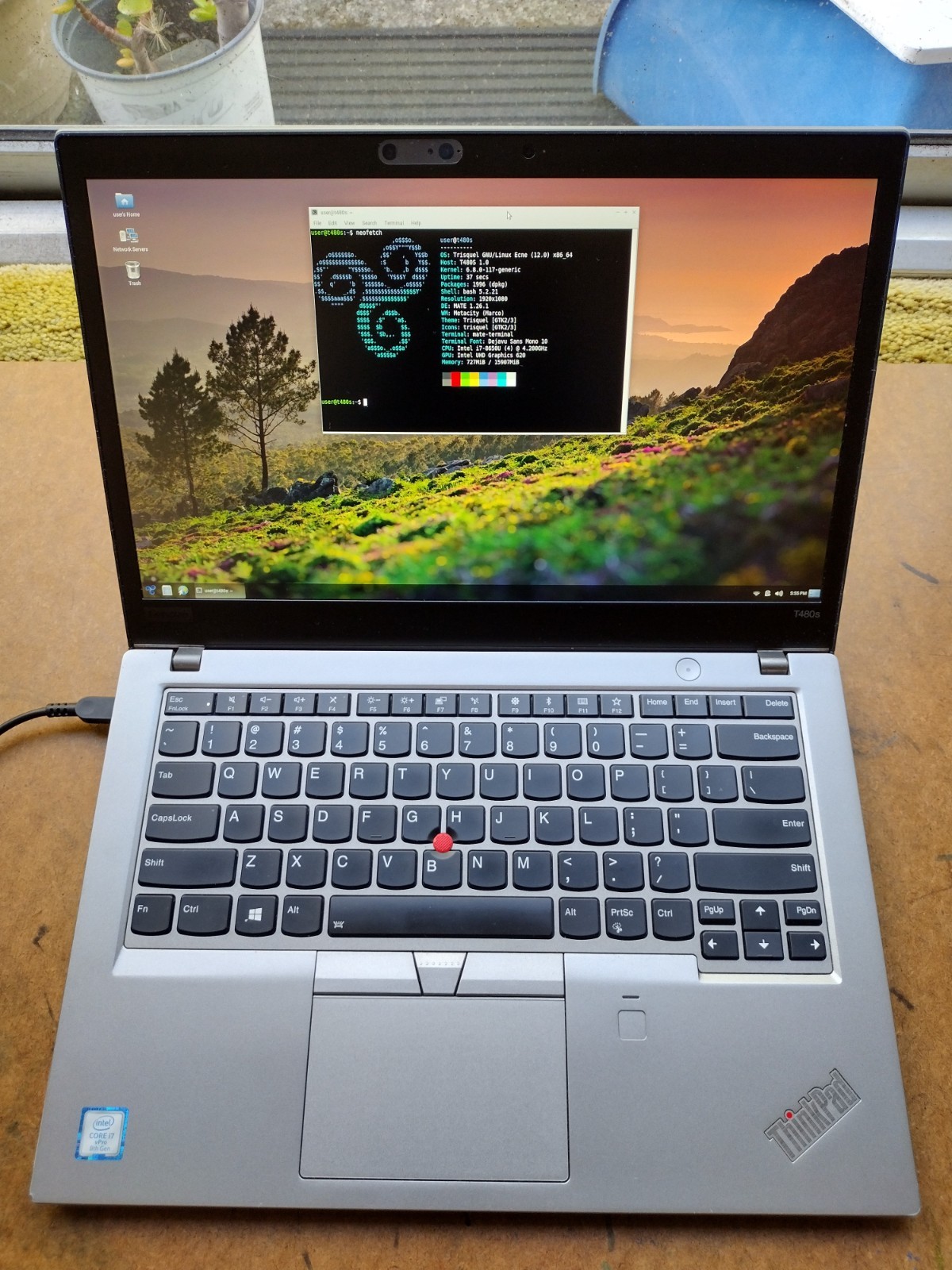 ThinkPad T480s Libreboot i7-8650U w/ 16GB RAM 256GB NVMe SSD Wifi AC Trisquel