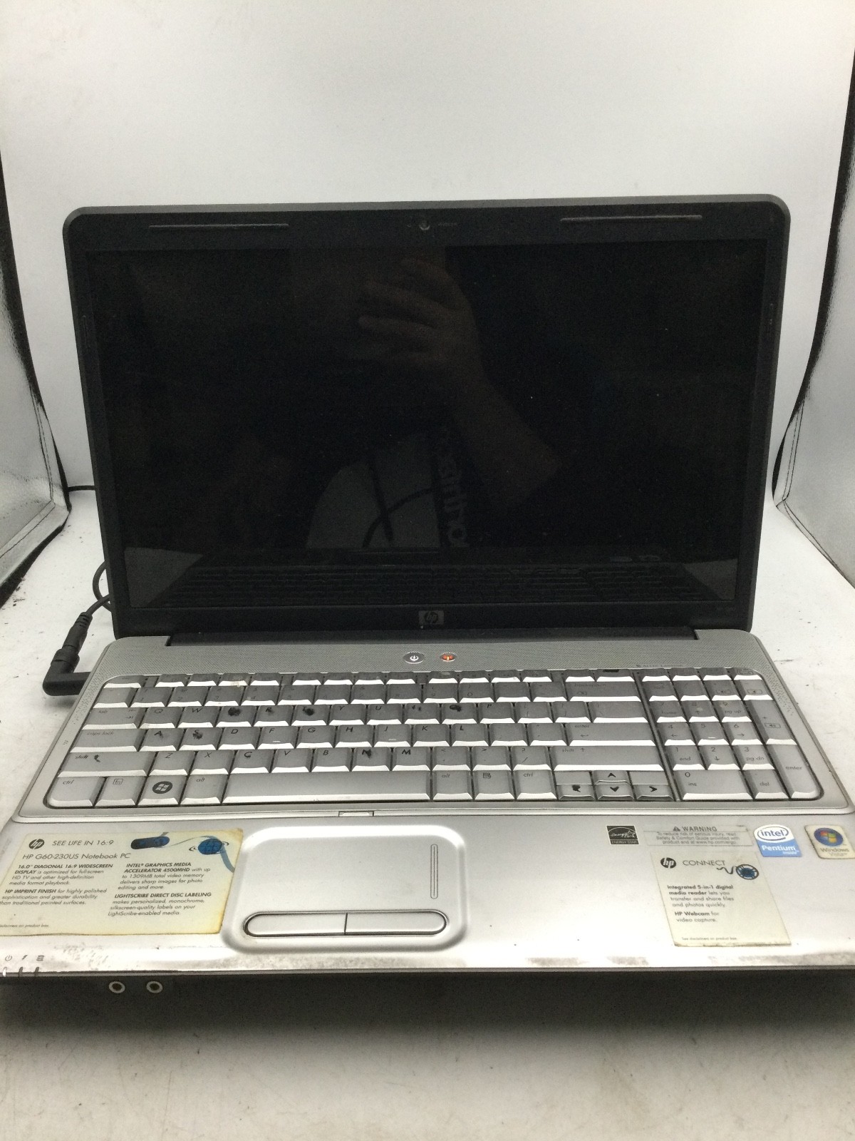 HP G60 LAPTOP – for parts – INTEL PENTIUM DUAL CORE – 1GB RAM – READ DESC-BB