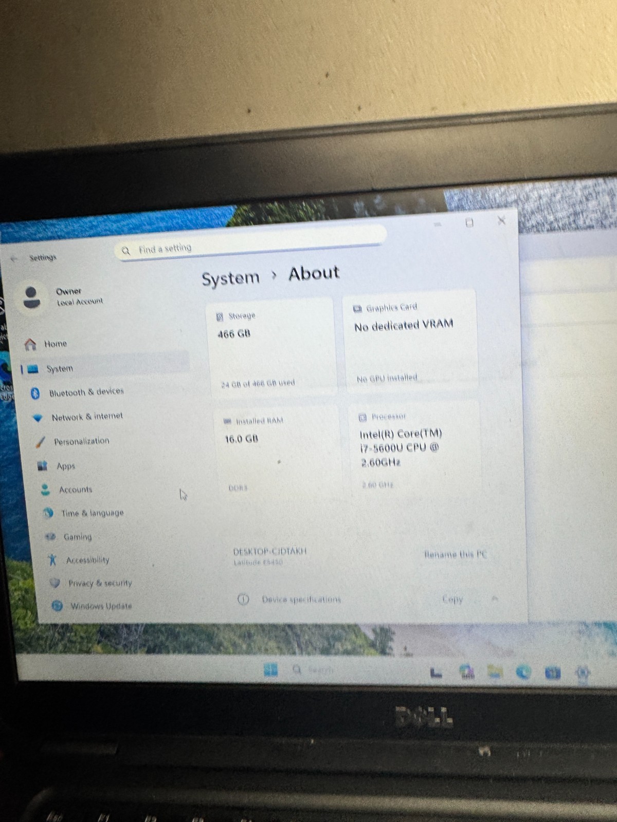 Dell Latitude E5450 Core i7-5600U, 16GB RAM, 500GB SSD, 14″ Win11 #6730