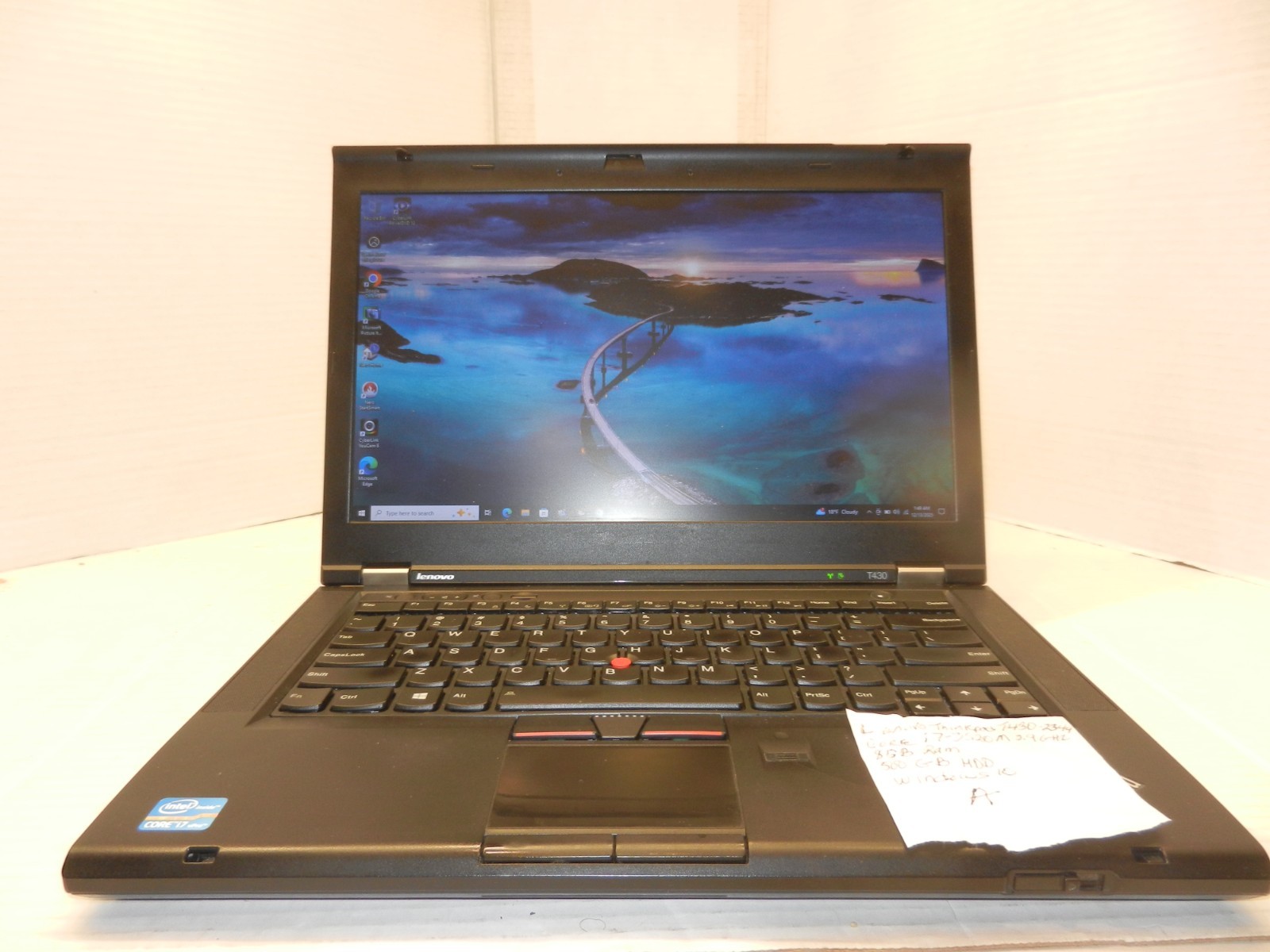 LENOVO THINKPAD T430 15.6″ CORE i7-3520M@2.9GHz 8GB RAM 500GB HDD WINDOWS 10