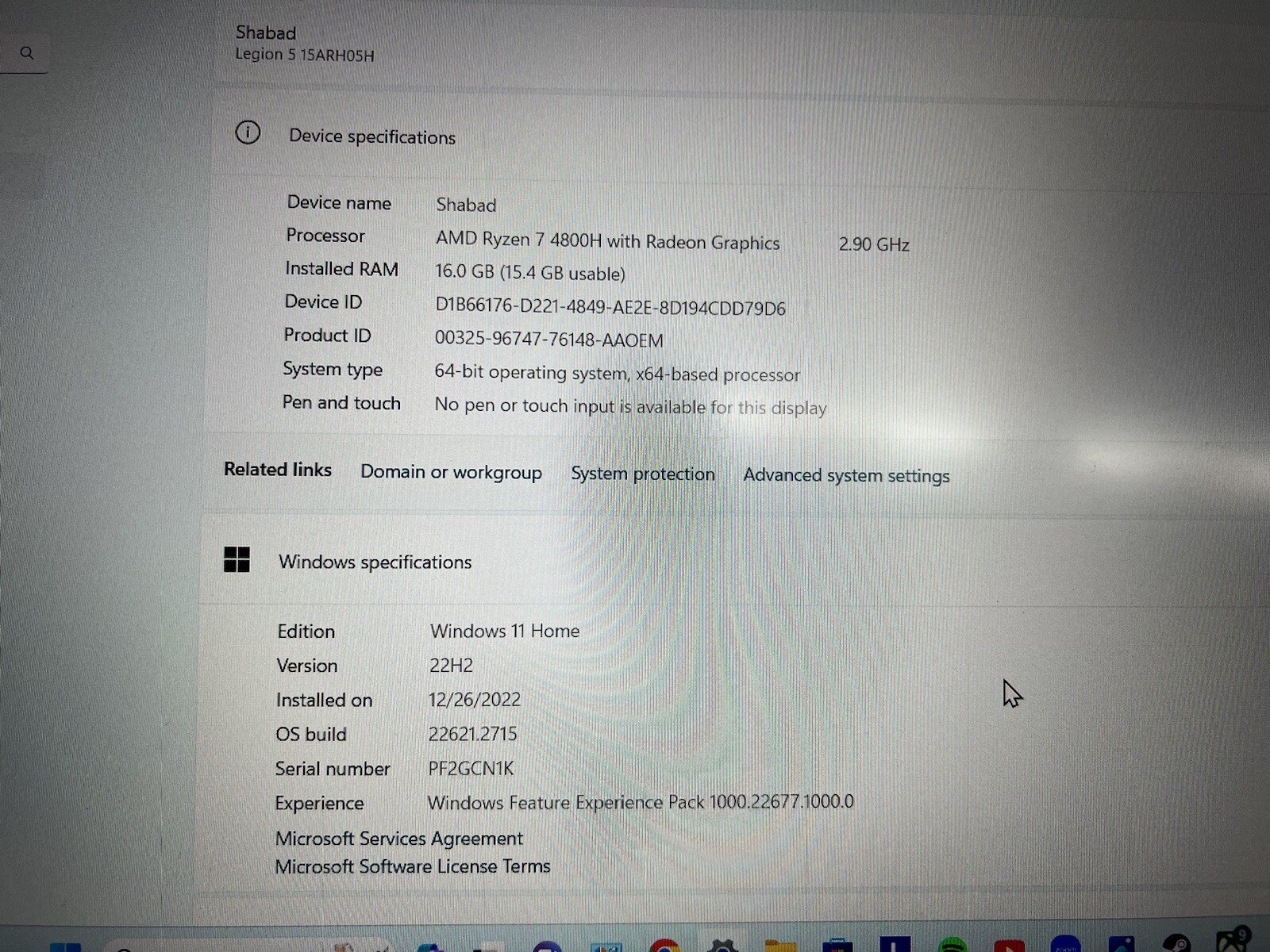 Lenovo Legion 5 RTX 2060, 15″ 144 Hz, (1.5TB SSD, Ryzen 7 4800h, 16GB RAM, 80wh.